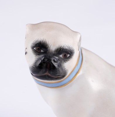 Lot 469 - Two pairs of Meissen pugs; and other items