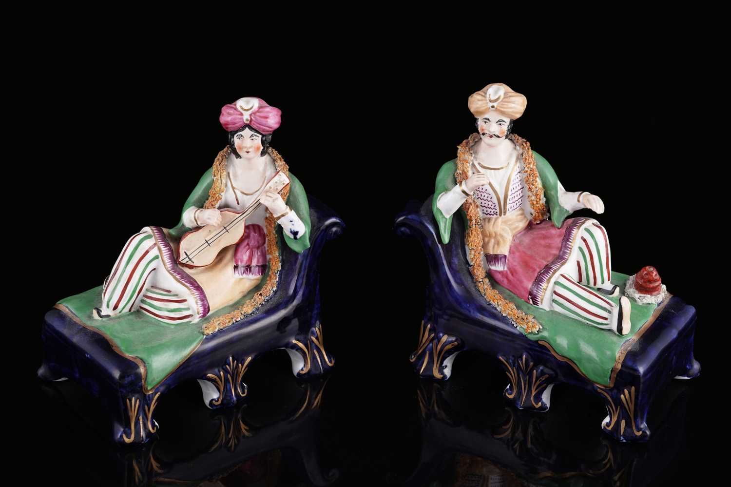 Lot 423 - A pair of Staffordshire theatrical figures