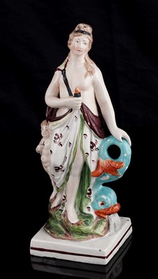 Lot 424 - Three Staffordshire figures