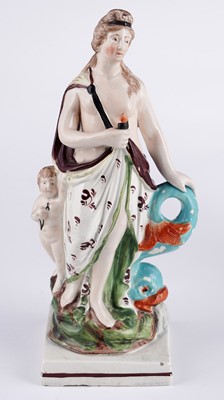 Lot 424 - Three Staffordshire figures