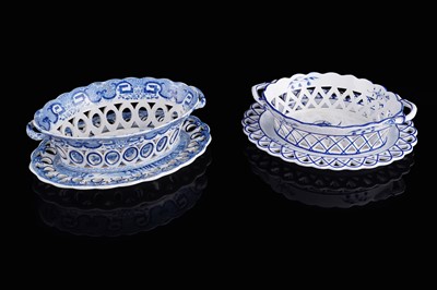 Lot 427 - Spode chestnut basket; and another