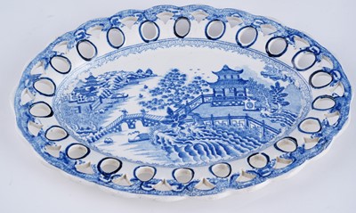 Lot 427 - Spode chestnut basket; and another