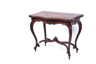 Lot 619 - A late 19th Century continental walnut games table