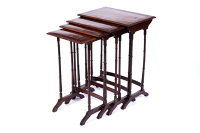 Lot 620 - A late 19th Century continental Quartetto nest of tables