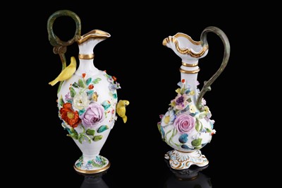 Lot 432 - Two Spode encrusted ewers