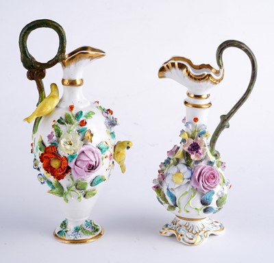 Lot 432 - Two Spode encrusted ewers