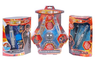 Lot 236 - A collection of Character Options Doctor Who Laser and Sonic Screwdriver replicas