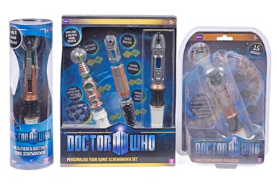 Lot 236 - A collection of Character Options Doctor Who Laser and Sonic Screwdriver replicas