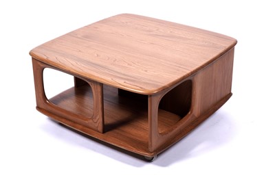 Lot 22 - Ercol: an elm ‘Pandora’ model 735 square-top coffee table