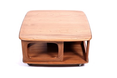 Lot 22 - Ercol: an elm ‘Pandora’ model 735 square-top coffee table
