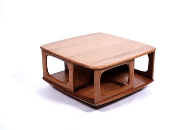 Lot 22 - Ercol: an elm ‘Pandora’ model 735 square-top coffee table