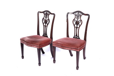Lot 604 - A pair of fine quality 19th Century Chippendale Revival dining chairs