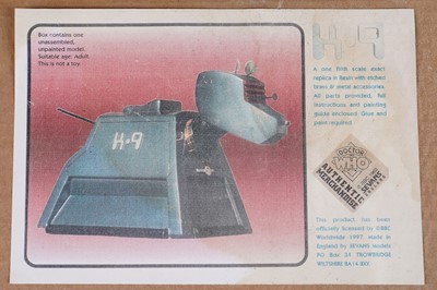 Lot 202 - A collection of four Sevans Doctor Who Model Assembly Kits