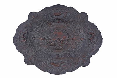 Lot 476 - An early 20th Century repoussé copper panel; and other items