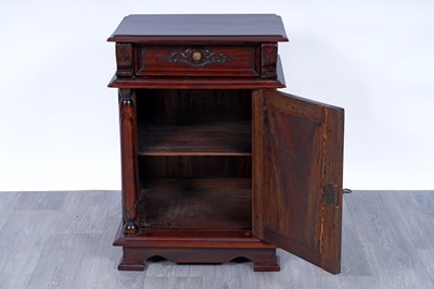 Lot 49 - A pair of reproduction mahogany bedside cabinets