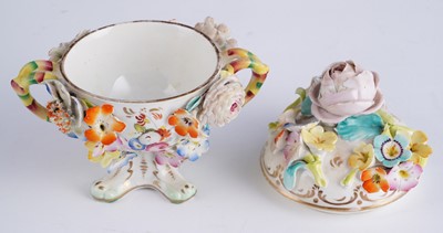Lot 433 - A group of encrusted porcelain including Derby