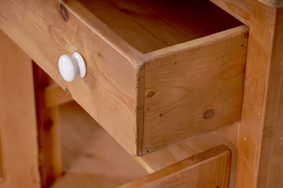 Lot 6 - A late 20th Century pine kitchen cabinet