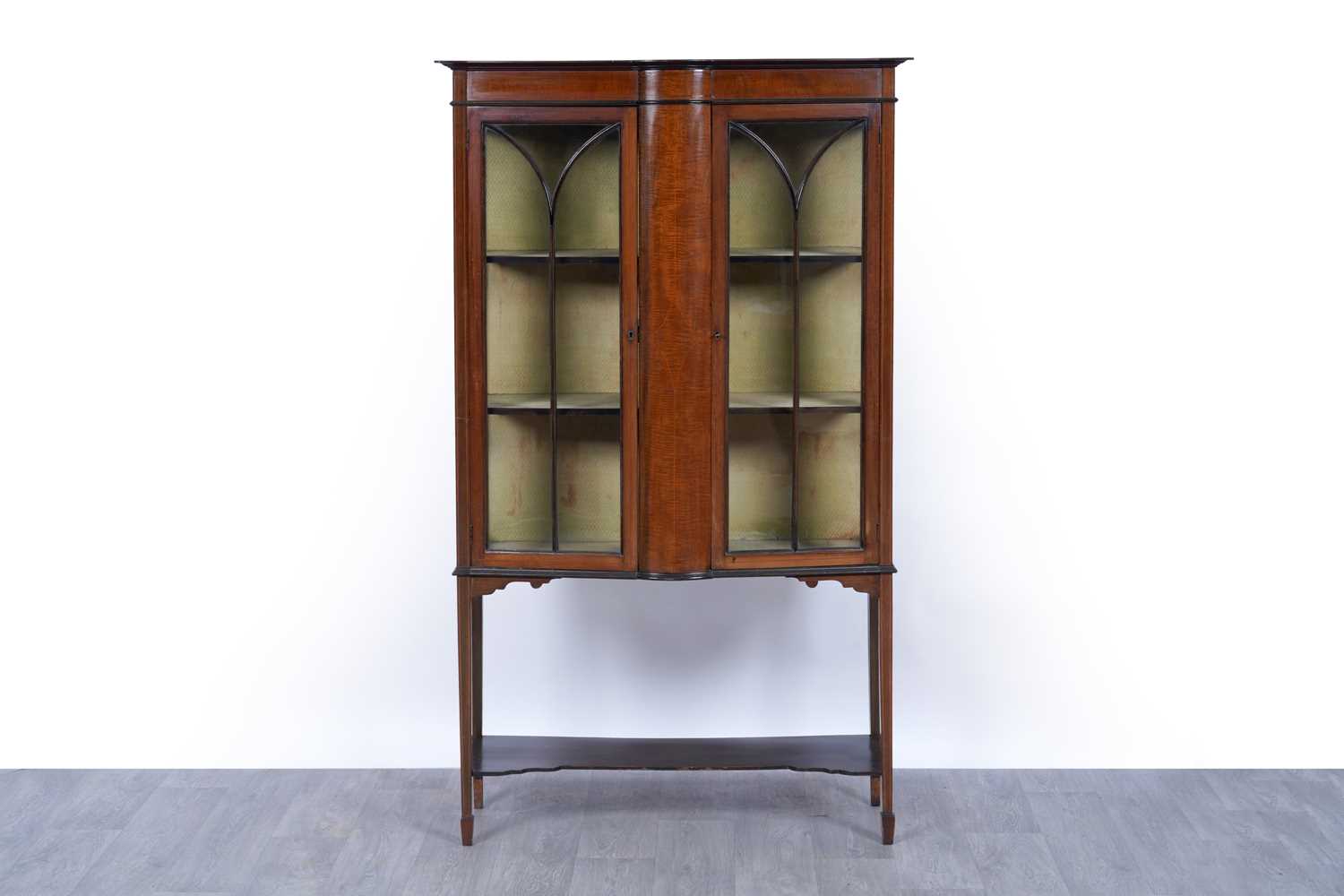 Lot 51 - An Edwardian inlaid mahogany display cabinet