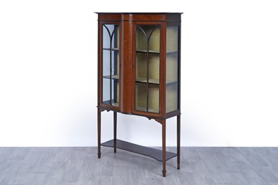 Lot 51 - An Edwardian inlaid mahogany display cabinet