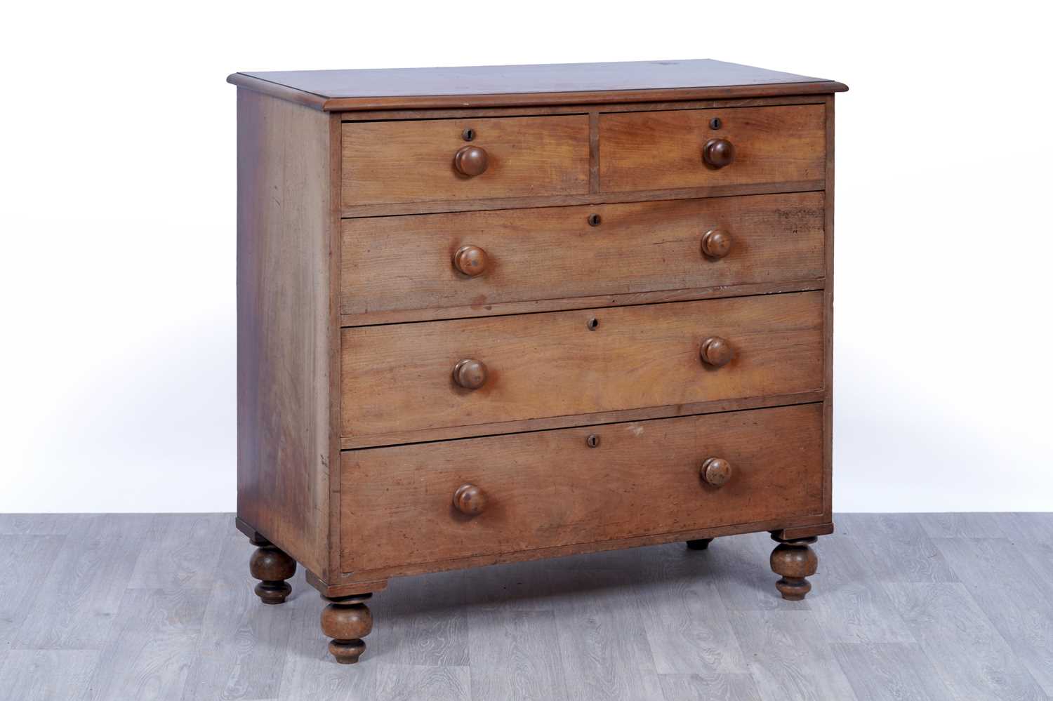 Lot 53 - A Victorian mahogany chest of drawers
