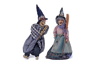Lot 462 - Two cast resin figures of witches