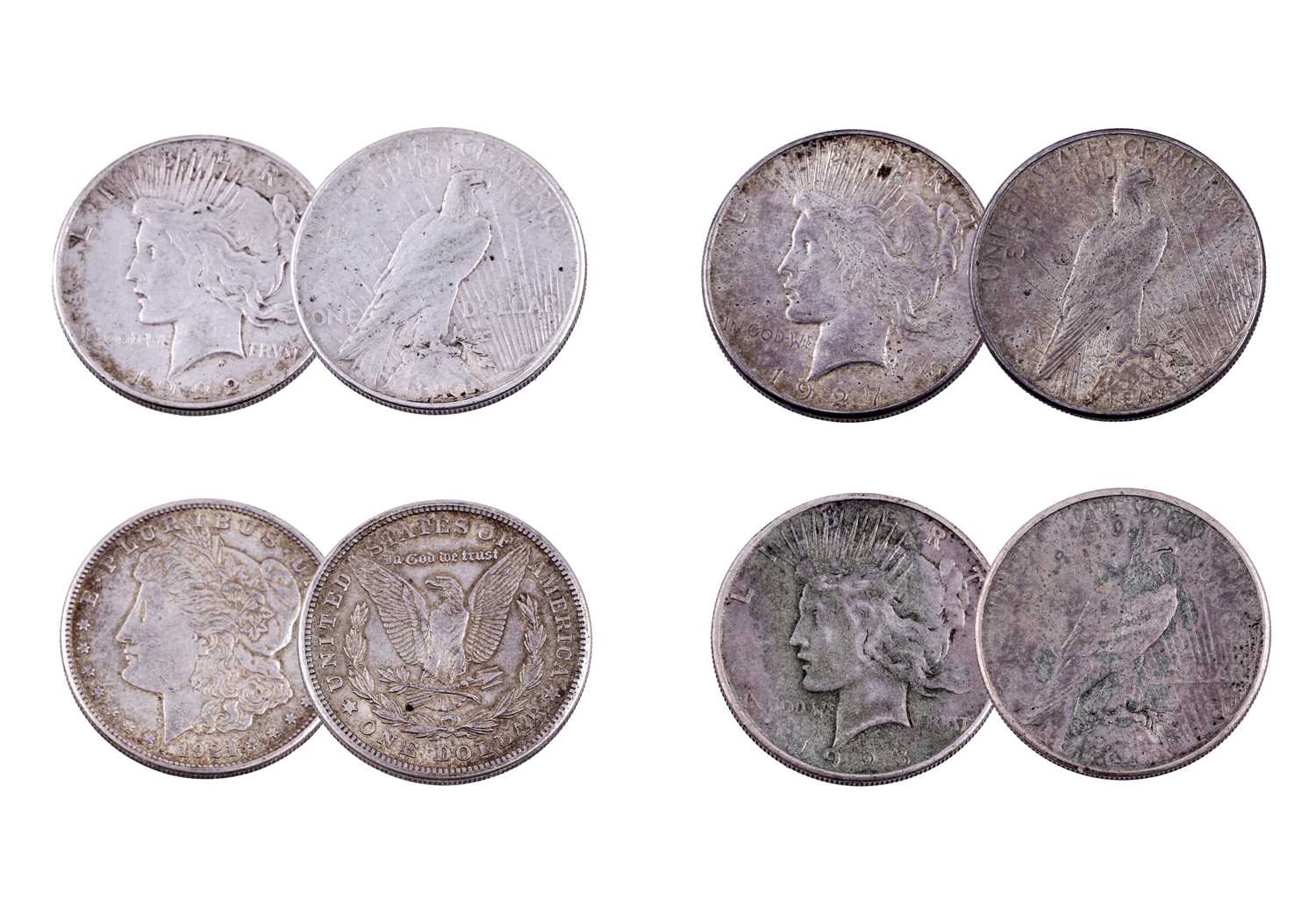 Lot 41 - Four United States Of America Silver Dollars
