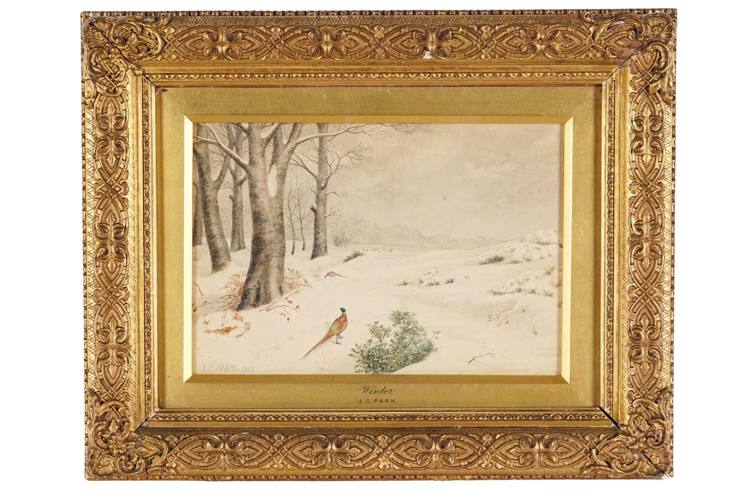 Lot 397 - James Chalmers Park - Pheasant in Winter | watercolour