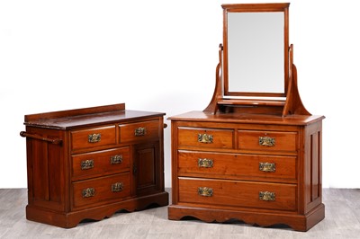 Lot 8 - Edwardian washstand and dressing table