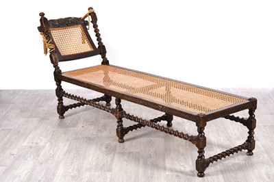 Lot 9 - A Jacobean-style oak daybed