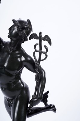 Lot 476 - After Giambologna (Italian, 1529-1608): a bronze figure of Mercury