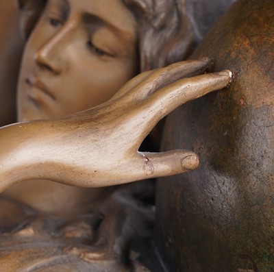 Lot 458 - A Goldscheider Art Nouveau figure