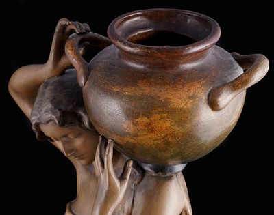 Lot 458 - A Goldscheider Art Nouveau figure