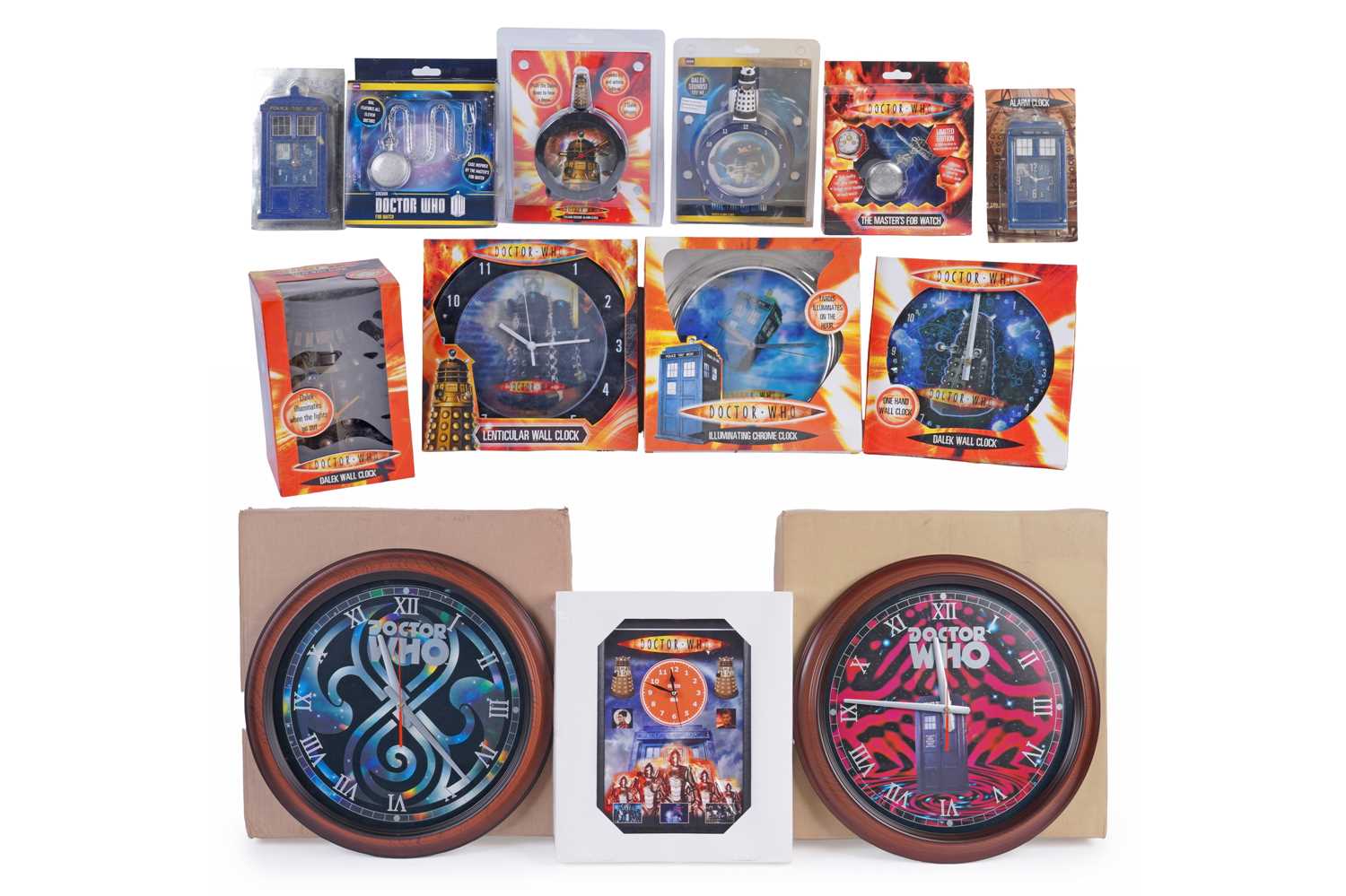 Lot 255 - A collection of Doctor Who clocks and timepieces