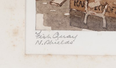 Lot 272 - Fred Jay Girling - Fish Quay, N. Shields | watercolour