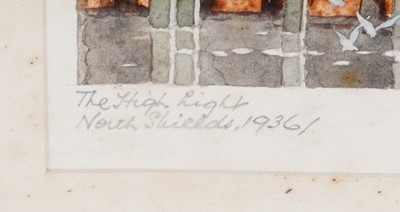 Lot 273 - Fred Jay Girling - The High Light, North Shields, 1936 | watercolour