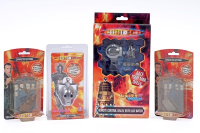 Lot 256 - A collection of Doctor Who cufflinks, keyrings, wallets, watches, and others
