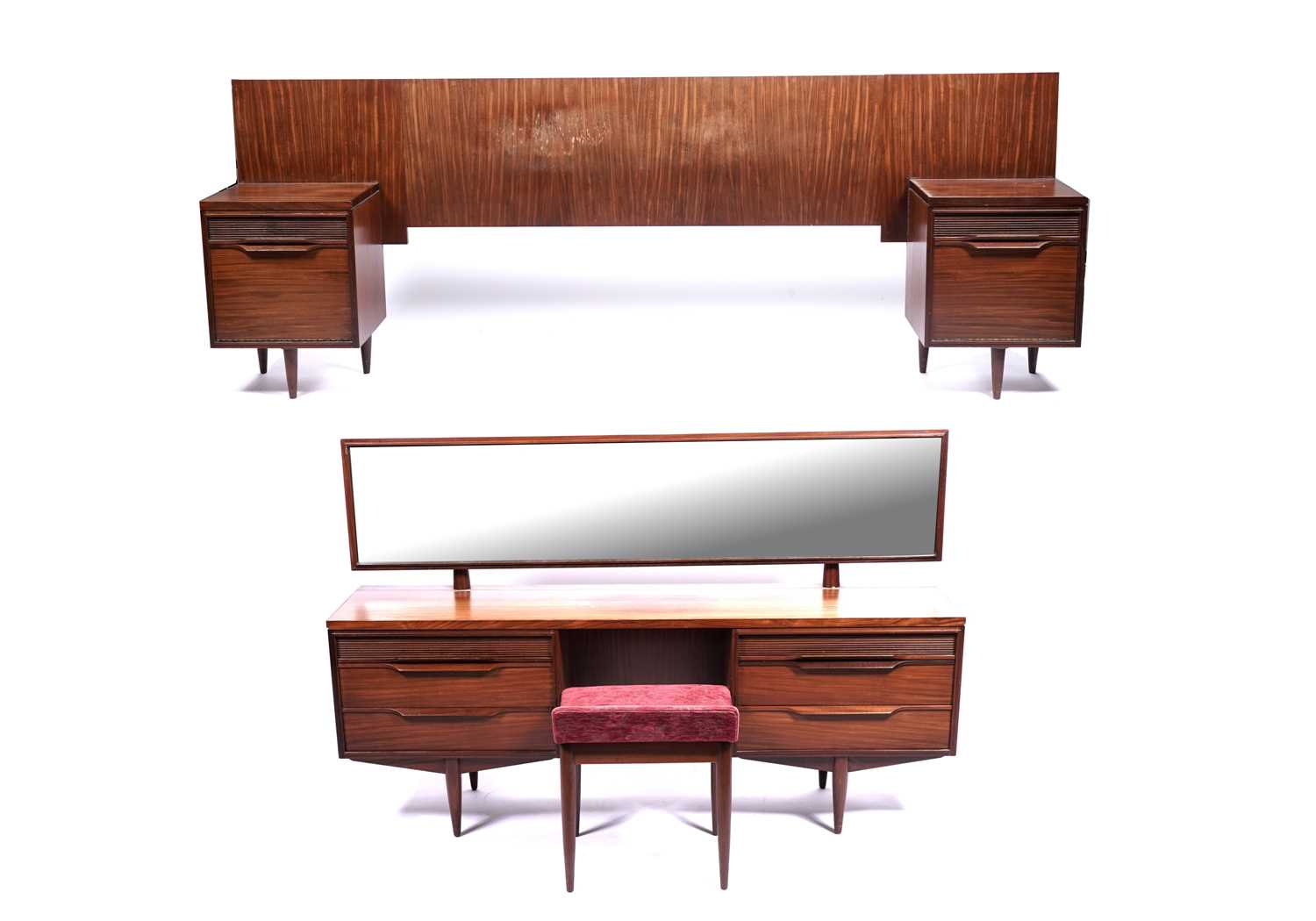 Lot 7 - White and Newton: an ‘Aston’ teak dressing table and headboard