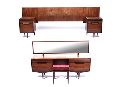 Lot 7 - White and Newton: an ‘Aston’ teak dressing table and headboard