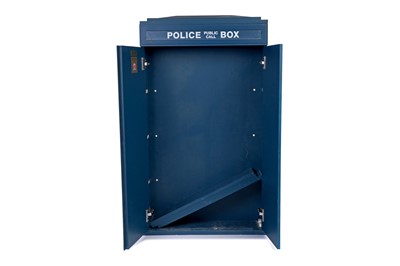 Lot 266 - A Doctor Who Tardis DVD cabinet; and other Tardis collectables