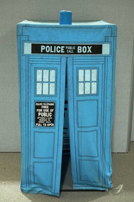 Lot 266 - A Doctor Who Tardis DVD cabinet; and other Tardis collectables