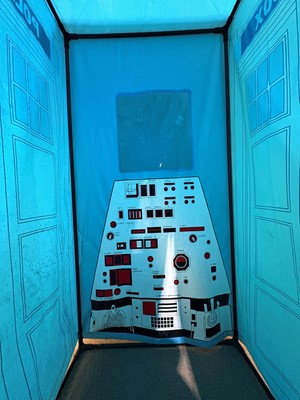 Lot 266 - A Doctor Who Tardis DVD cabinet; and other Tardis collectables