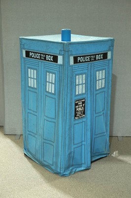 Lot 266 - A Doctor Who Tardis DVD cabinet; and other Tardis collectables