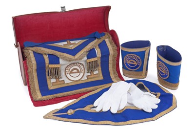 Lot 480 - A 9ct yellow gold masonic jewel; and other regalia