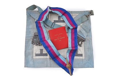 Lot 480 - A 9ct yellow gold masonic jewel; and other regalia
