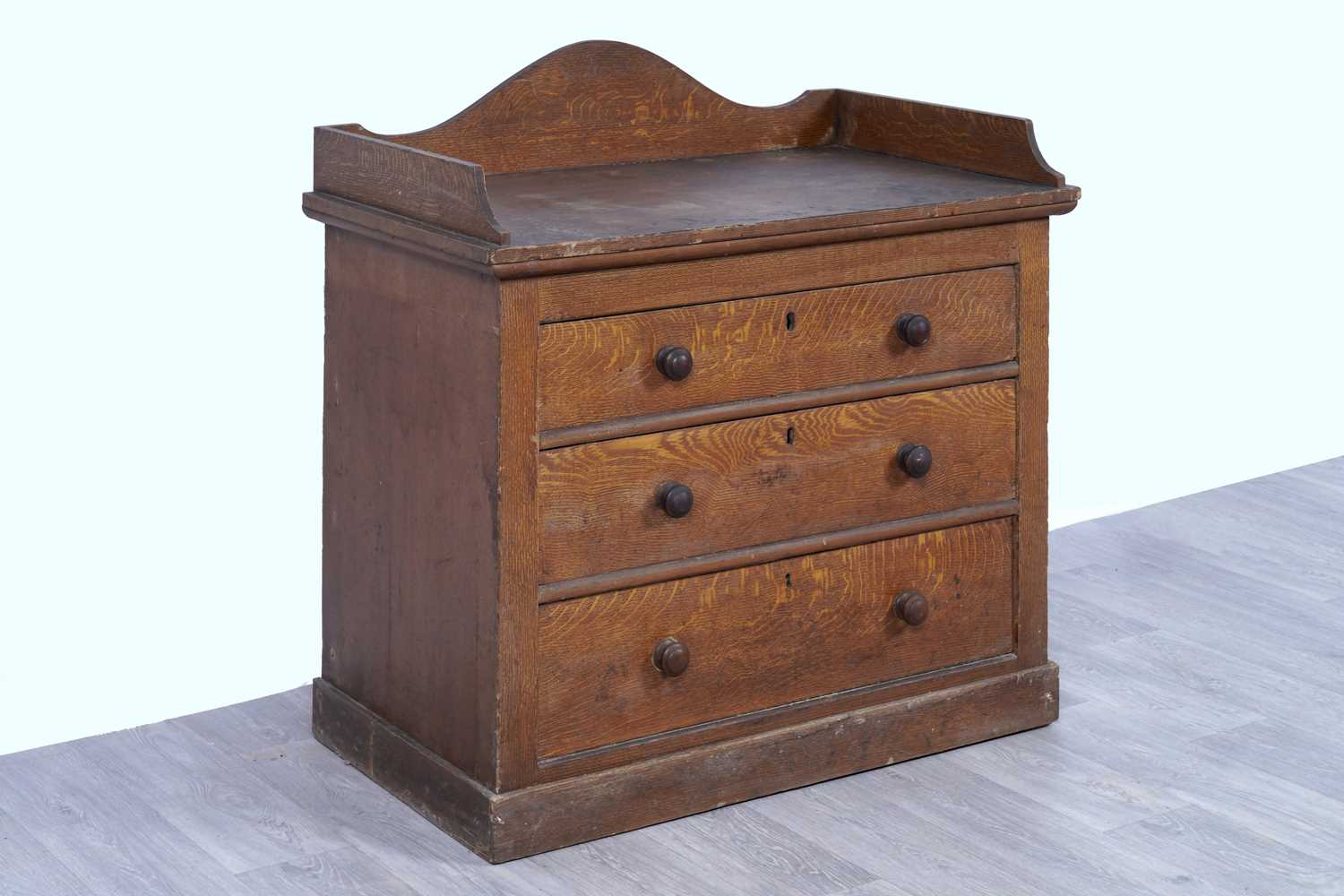 Lot 8 - A Victorian scumbled pine chest of drawers
