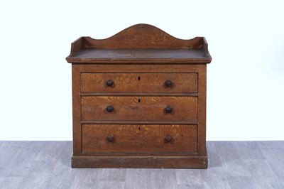 Lot 8 - A Victorian scumbled pine chest of drawers