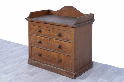 Lot 8 - A Victorian scumbled pine chest of drawers