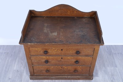 Lot 8 - A Victorian scumbled pine chest of drawers