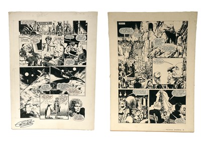 Lot Doctor Who comic artwork by John Ridgway