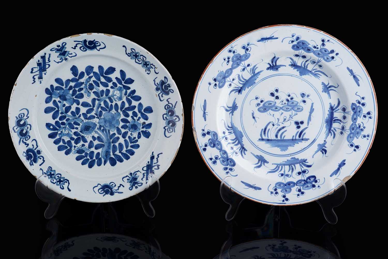 Lot 405 - Two Delftware chargers